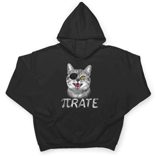 Funny Pi Day Math Science Cat Pirate T Shirt