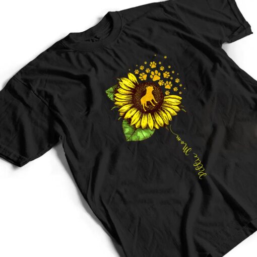 Funny Pittie Mom Sunflower Mother's Day Pitbull Dog Lover T Shirt