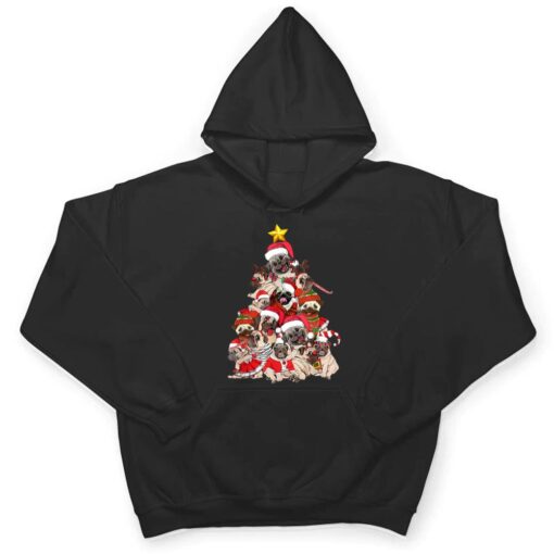 Funny Pug Christmas Tree Dog Santa Merry Pugmas Xmas Gifts T Shirt