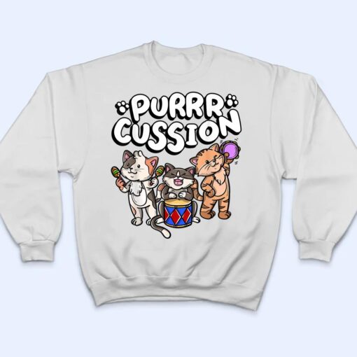 Funny Purrr Cussion Kitty Cat Percussion Player Music T Shirt