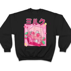 Funny Retro 90s Strawberry Milkshake Carton Kawaii Anime Cat T Shirt - Dream Art Europa