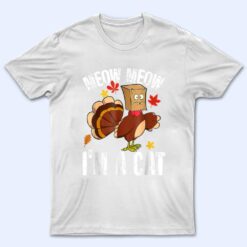 Funny Thanksgiving Cool Turkey Fake Cat T Shirt