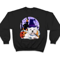 Funny Westie Dog Halloween Witch Pumpkin T Shirt - Dream Art Europa