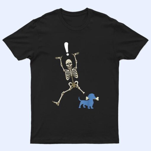 Funny Wiener Dog Lover Dachshund Halloween Skeleton Costume T Shirt