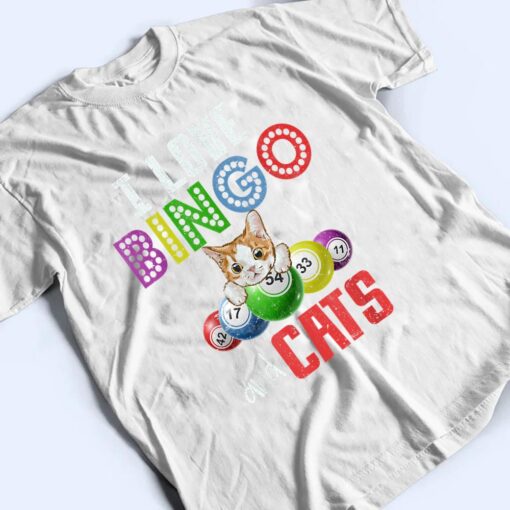 Gambling Cat Lover I Love Bingo And Cats Bingo Player Bingo T Shirt