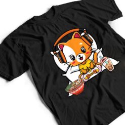 Gamer Cat Boba and Ramen Kawaii Anime Neko T Shirt - Dream Art Europa