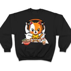 Gamer Cat Boba and Ramen Kawaii Anime Neko T Shirt - Dream Art Europa