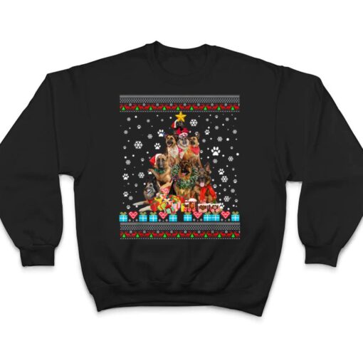 German Shepherd Dog Christmas Lights  Christmas Ver 1 T Shirt