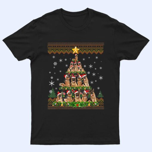 German Shepherd Dog Christmas Lights  Christmas Ver 2 T Shirt