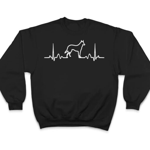 German Shepherd Dog Heartbeat Funny Dog Gift T Shirt