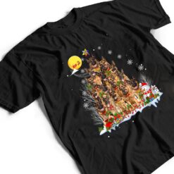 German Shepherd Dog Lover Matching Santa Christmas Tree T Shirt - Dream Art Europa