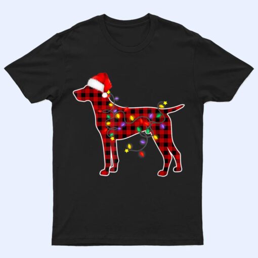 German Shorthaired Dog Lights Christmas Matching Family T Shirt