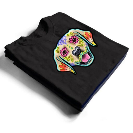 Golden Retriever - Day of the Dead Sugar Skull Dog T Shirt