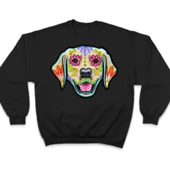 Golden Retriever - Day of the Dead Sugar Skull Dog T Shirt - Dream Art Europa