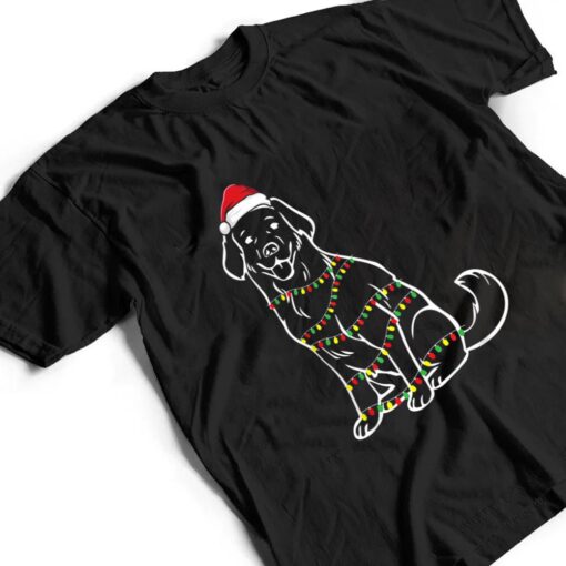 Golden Retriever Christmas Tree Lights X-Mas Cute Dog Puppy T Shirt