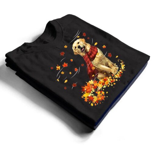 Golden Retriever Fall Scarf - Dogs Autumn Leaves T Shirt