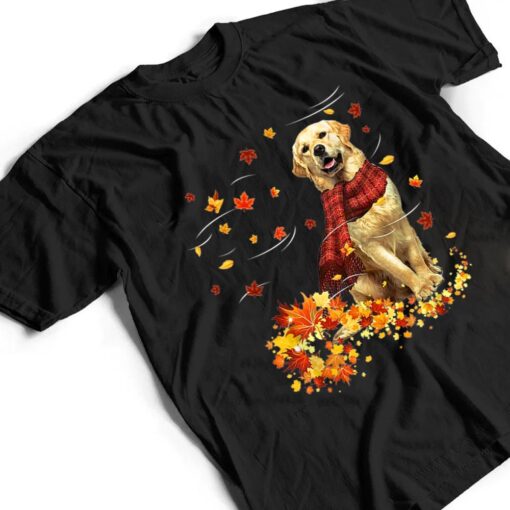 Golden Retriever Fall Scarf - Dogs Autumn Leaves T Shirt