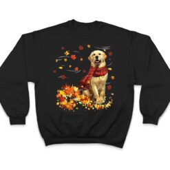 Golden Retriever Fall Scarf - Dogs Autumn Leaves T Shirt - Dream Art Europa