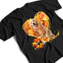 Golden Retriever Love Autumn Heart Thanksgiving Dog Lover T Shirt - Dream Art Europa