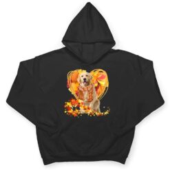 Golden Retriever Love Autumn Heart Thanksgiving Dog Lover T Shirt - Dream Art Europa