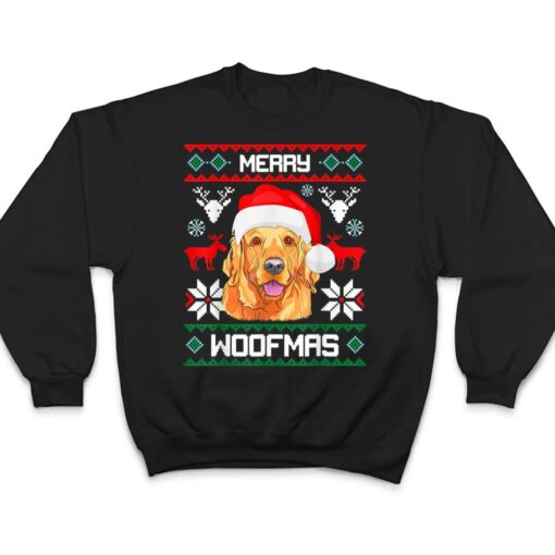 Golden Retriever Merry Woofmas Swea Dog Christmas PJ's T Shirt