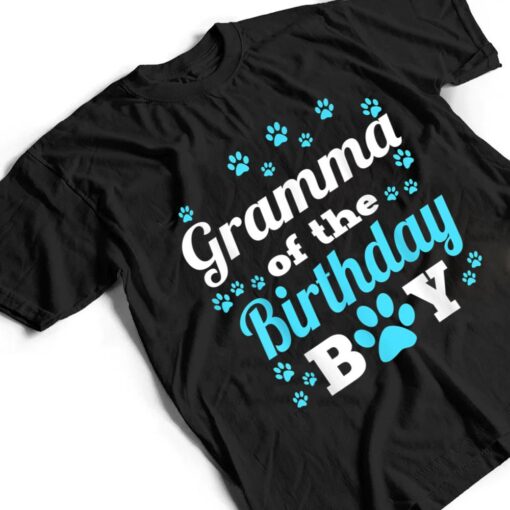 Gramma Of The Birthday Boy Dog Paw Bday Party Celebration T Shirt