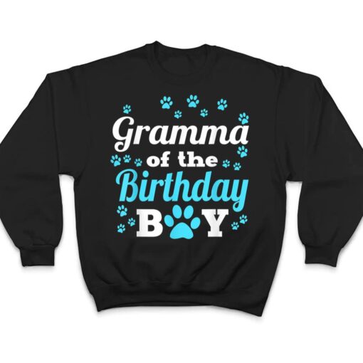 Gramma Of The Birthday Boy Dog Paw Bday Party Celebration T Shirt