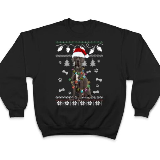 Great Dane Christmas Dog Light Ugly T Shirt