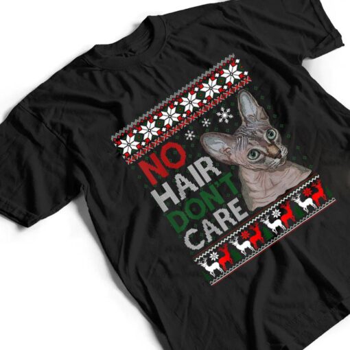 Hairless Cat Ugly Christmas Sweater Sphynx Cat T Shirt