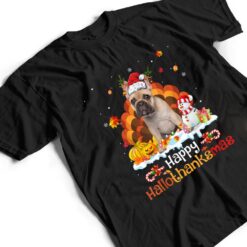 HalloThanksMas Halloween Thanksgiving Christmas Bulldog Ver 1 T Shirt - Dream Art Europa