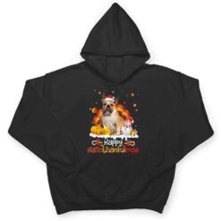 HalloThanksMas Halloween Thanksgiving Christmas Bulldog Ver 2 T Shirt - Dream Art Europa