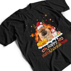 HalloThanksMas Halloween Thanksgiving Christmas Chowchow Dog T Shirt - Dream Art Europa