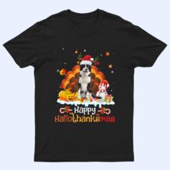 HalloThanksMas Halloween Thanksgiving Christmas Collie Dog T Shirt