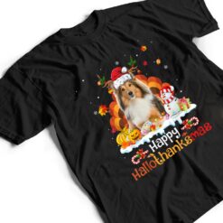 HalloThanksMas Halloween Thanksgiving Christmas Sheepdog Ver 1 T Shirt - Dream Art Europa