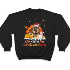 HalloThanksMas Halloween Thanksgiving Christmas Sheepdog Ver 2 T Shirt - Dream Art Europa