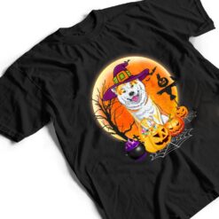 Halloween Akita Dog Moon With Pumpkin Funny Gifts T Shirt - Dream Art Europa