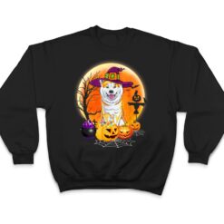 Halloween Akita Dog Moon With Pumpkin Funny Gifts T Shirt - Dream Art Europa