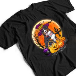 Halloween Australian Shepherd Dog Moon With Pumpkin Funny T Shirt - Dream Art Europa