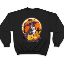 Halloween Australian Shepherd Dog Moon With Pumpkin Funny T Shirt - Dream Art Europa