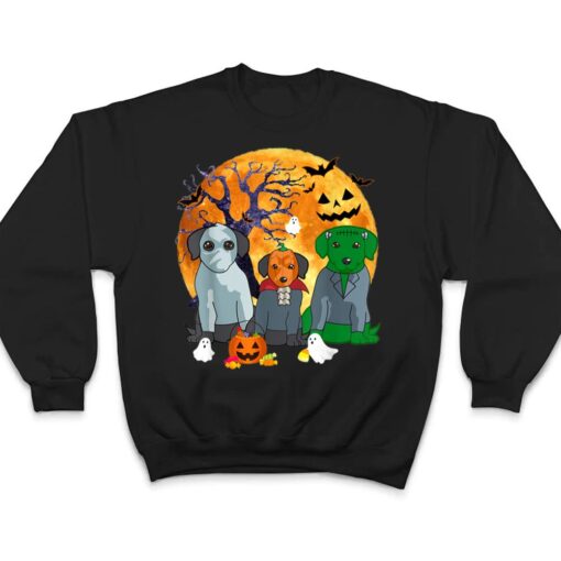 Halloween Black Lab Dog Zombie Jack O Lantern Pumpkin T Shirt