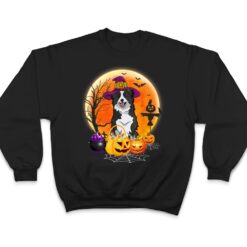 Halloween Border Collie Dog Moon With Pumpkin Funny Gifts T Shirt - Dream Art Europa