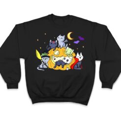 Halloween Cats Anime Cat Kawaii Neko Pumpkin Cat Lover Witch Ver 2 T Shirt - Dream Art Europa