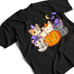 Halloween Cats Anime Cat Kawaii Neko Pumpkin Cat Lover Witch Ver 4 T Shirt - Dream Art Europa