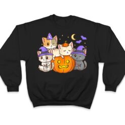 Halloween Cats Anime Cat Kawaii Neko Pumpkin Cat Lover Witch Ver 4 T Shirt - Dream Art Europa