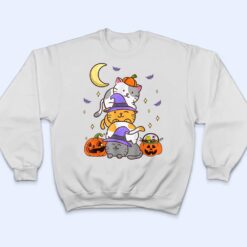 Halloween Cats Anime Cat Kawaii Neko Pumpkin Cat Lover Witch T Shirt - Dream Art Europa