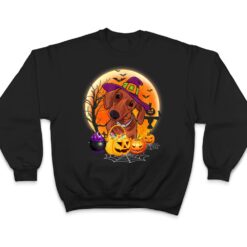 Halloween Dachshund Dog Moon With Pumpkin Funny Gifts Women T Shirt - Dream Art Europa