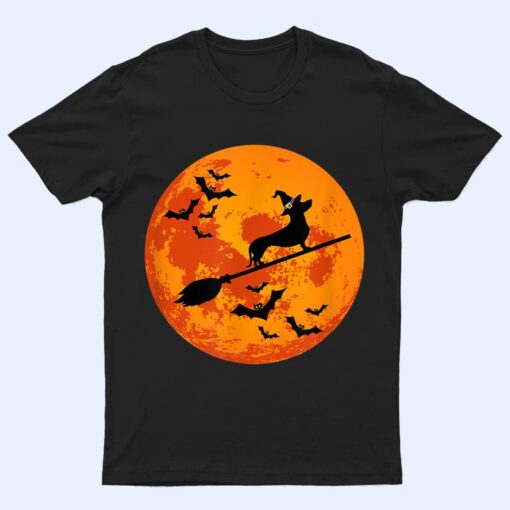 Halloween Dachshund Witch Broom Weenie Wiener Sausage Dog T Shirt