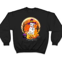 Halloween Dalmatian Dog Moon With Pumpkin Funny Gifts Women T Shirt - Dream Art Europa