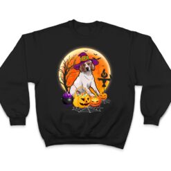 Halloween English Springer Spaniel Dog Moon With Pumpkin T Shirt - Dream Art Europa