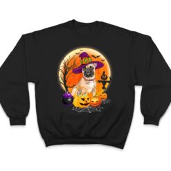 Halloween French Bulldog Dog Moon With Pumpkin Funny Gifts T Shirt - Dream Art Europa